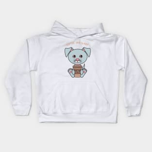 All I Need is Coffee and dogs, coffe and dogs Kids Hoodie